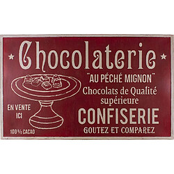 Antic Line Creations Plaque décorative en fer Commerce 122.5 x 74 cm Chocolaterie.