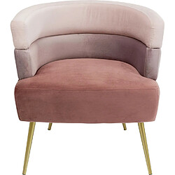 Karedesign Fauteuil Sandwich velours rose Kare Design