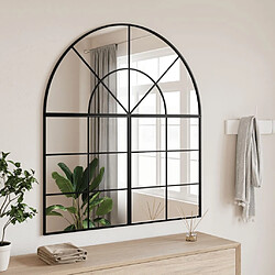 vidaXL Miroir mural noir 100x50 cm arche fer