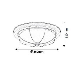 Avis Plafonnier Rabalux, 2xE27, brun, diamètre 36cm, Soudan