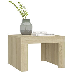 Avis vidaXL Table basse Chêne sonoma 50x50x35 cm Bois d'ingénierie