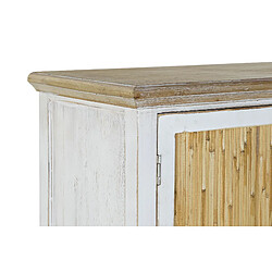 Acheter Visiodirect Commode en bois sapin blanc avec 2 portes et 1 étagère - Largeur 81,5 x Hauteur 82,5 x Profondeur 38cm