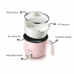 Avis Justgreenbox Vapeur électrique de cuisine de pot chaud de 2,2 L - T6112211962047