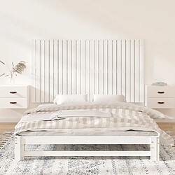 Avis Maison Chic Tête de lit scandinave pour lit adulte,Meuble de chambre murale Blanc 159,5x3x90 cm Bois massif de pin -MN11403