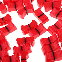 100 pièces de boutons de curseur fader pour mélangeur côtelé à curseur sensible au toucher, rouge