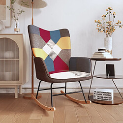 Maison Chic Chaise à bascule | Fauteuil Relax, design moderne Patchwork Tissu -GKD89916