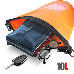 Avis Sac étanche Capacité 10L Poche Smartphone Tactile Bandoulière Swissten Orange