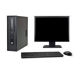 PC HP EliteDesk 800 G1 SFF Ecran 22" Core I3-4130 16Go Disque 960 Go SSD Wifi W7 - Occasion