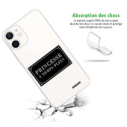 Avis Coque iPhone 12 mini souple transparente Princesse à temps plein Motif Ecriture Tendance Evetane