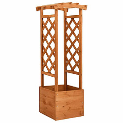 Maison Chic Jardinière,Bac à fleurs - pot de fleur à treillis avec arche 49x39x130 cm Bois de sapin -GKD34415