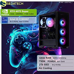 Sedatech PC Gamer • Intel i9-11900KF • RTX4070 Super • 32Go RAM • 2To SSD M.2 • sans OS