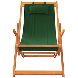 Acheter Maison Chic Lot de 2 Chaises de plage pliables | Chaises Relax d'extérieur vert tissu -GKD15604