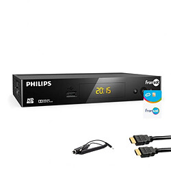 Philips PACK RECEPTEUR SATELLITE 12V FRANSAT + CARTE PC6 + CORDON 12V CAMPING CAR DECODEUR TNT FRANCE