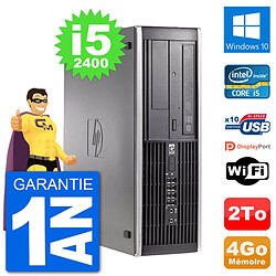 PC HP Compaq 6200 Pro SFF Intel i5-2400 RAM 4Go Disque Dur 2To Windows 10 Wifi - Occasion