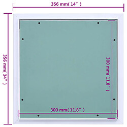 vidaXL Panneau d'accès Cadre en aluminium plaque de plâtre 300x300 mm pas cher