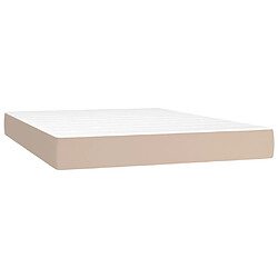 Acheter vidaXL Sommier à lattes de lit avec matelas Cappuccino 140x190 cm