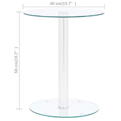 Acheter vidaXL Table basse Transparent 40 cm Verre trempé