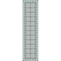 Alter Chemin de cuisine, 100% Made in Italy, Tapis antitache avec impression numérique, Tapis antidérapant et lavable, Modèle géométrique - Diletta, 240x52 cm