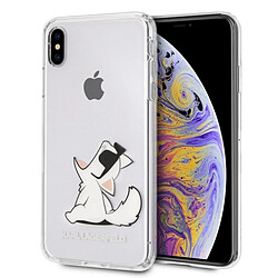 karl lagerfeld klhci65cfnrc iphone xs max coque dur transparent choupette fun 