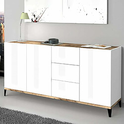 Ahd Amazing Home Design Buffet 160x40cm 3 Portes 3 Tiroirs Cuisine Entrée Rebecca Wood