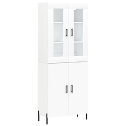 vidaXL Buffet haut Blanc 69,5x34x180 cm Bois d'ingénierie