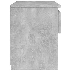 Maison Chic Table de chevet,Table de nuit,Table d'appoint pour salon Gris béton 40x30x39 cm Aggloméré -MN94565 pas cher