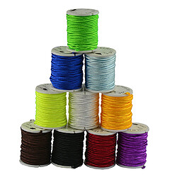 10 Rouleaux 2.6x1mm Fishtail Tresse Mixte Corde de Nylon Fil Macramé Décoration de Cheveux Collier Bracelet DIY