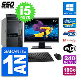 PC Tour Lenovo M93p Ecran 19" Intel i5-4570 RAM 16Go SSD 240Go Windows 10 Wifi · Occasion 