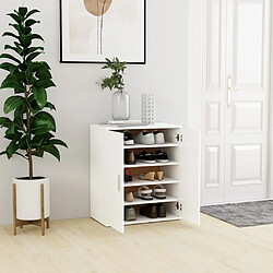 vidaXL Armoire à chaussures Blanc 60x35x70 cm Bois d’ingénierie 