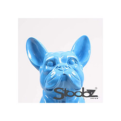 Acheter Stoobz Chien bouledogue français coloré 37 x 25 x 22 cm bleu.