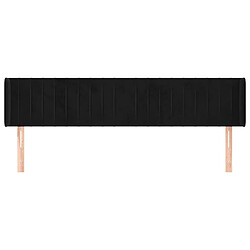 Avis Maison Chic Tête de lit scandinave avec oreilles,meuble de chambre Noir 183x16x78/88 cm Velours -MN47035