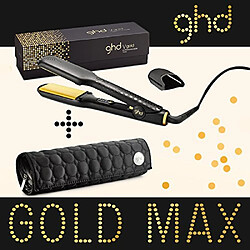 GHD - Fer à lisser lisseur styler Max Gold plaque large + pochette GHD ronde modèle 