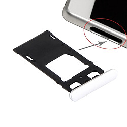 Wewoo Pour Sony Xperia X Double blanc carte SIM Plateau de SIM + Micro SD / SIM + Logement de Prise de poussière pièce détachée