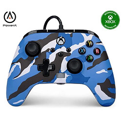 Power A Casque Gaming Pro Gamer EH50BK LEDs RGB PC Switch PS5 PS4 Xbox Series X/S + Manette Xbox One-S-X-PC Camouflage Bleu Métal Officielle