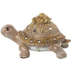 Figurine Décorative Alexandra House Living Marron Doré Plastique Tortue 15 x 15 x 21 cm