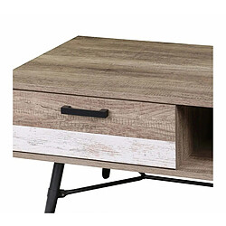 Acheter Table basse 1 tiroir 1 Niches en bois avec struture en métal noir 110 x 60 x H 49 cm BROOKLYN+Urban Living