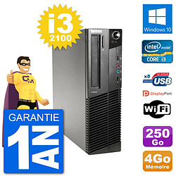 PC Lenovo M91p SFF Intel i3-2100 RAM 4Go Disque Dur 250Go Windows 10 Wifi · Occasion 