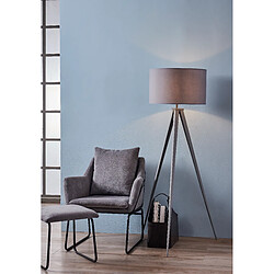 Lampadaire trépied lampe de salon sur pied abat-jour gris Romanza Teamson Home VN-L00007G-EU pas cher