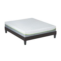 Olympe Literie Ensemble Anthea Ensemble ANTHEA 180x200 cm | Matelas Mémoire de forme + Sommier Bois