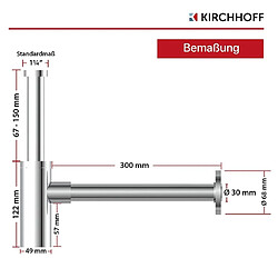 SCHÜTTE Siphon d'évier pour bassin de design pas cher