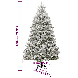 vidaXL Sapin de Noël artificiel articulé 300 LED et boules 180 cm pas cher