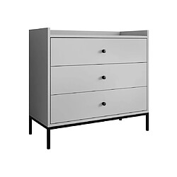 Bestmobilier Filipo - commode - gris - 80 cm