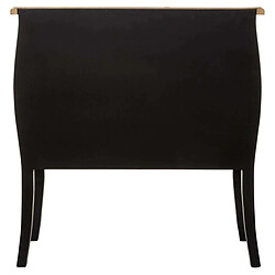 Acheter Pegane Commode 3 tiroirs coloris noir - Longueur 74 x Profondeur 37 x Hauteur 76 cm