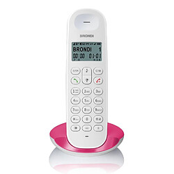 Brondi Lotus Téléphone DECT Magenta, Blanc