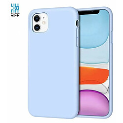 Riffi Riff Coque arrière souple en silicone fine et souple pour Apple iPhone 12 Mini Bleu clair