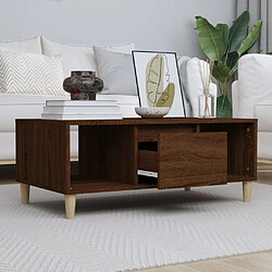 Maison Chic Table basse,Table Console Table d'appoint, Table pour salon Chêne marron 90x50x36,5 cm Bois d'ingénierie -MN93822