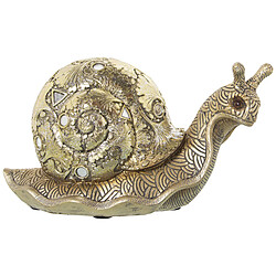 Figurine Décorative Alexandra House Living Doré Acrylique Plastique Mélamine Escargot