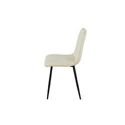 Avis Chaise Romimex Blanc Velours Métal 45 x 89 x 55 cm