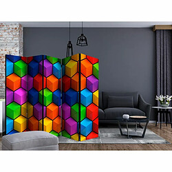 Paris Prix Paravent 5 Volets Colorful Geometric Boxes 172x225cm