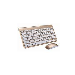 YP Select Ensemble combiné mini clavier et souris compact sans fil - Doré 